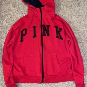 VS/Pink zip sweater